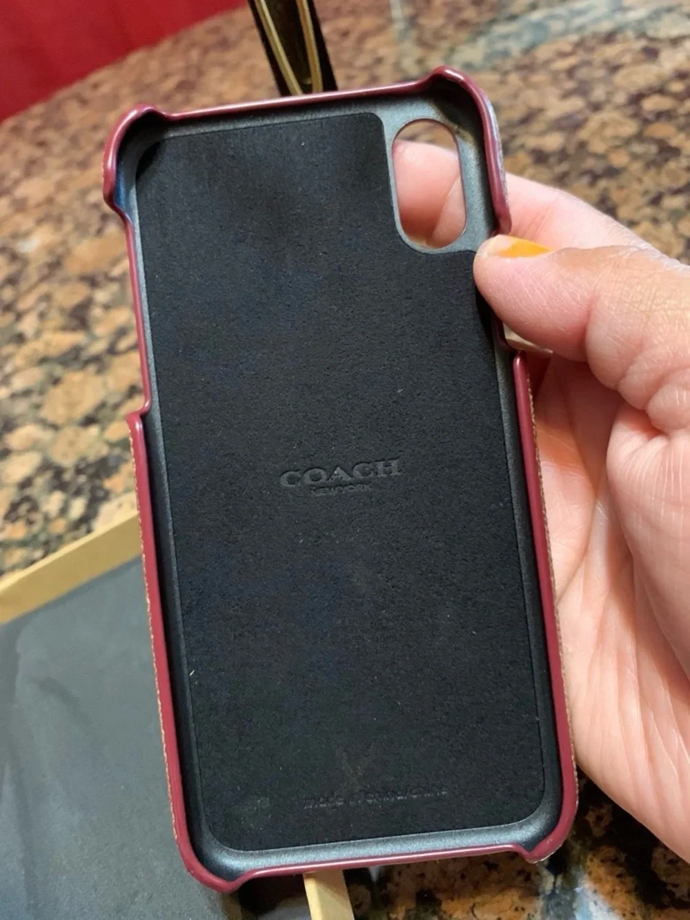 Coach IPhone X Case. Monogram with flowers